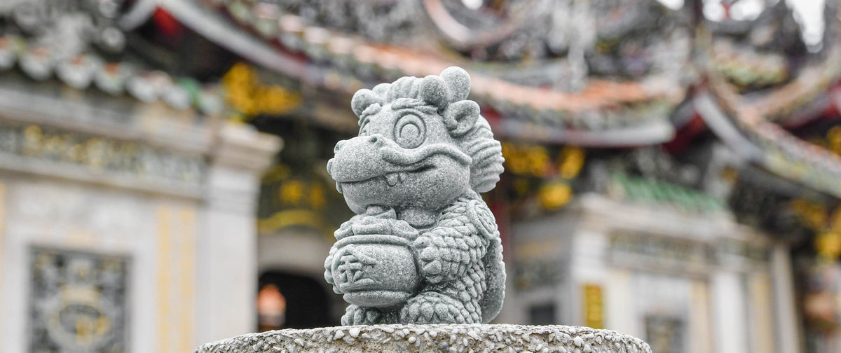 Expo Dragon Tortoise Stone Figurine