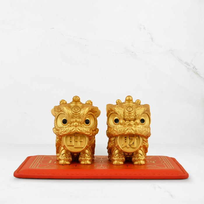 Double Bronze Lion Wealth Set - Ong & Chai for the Welcoming of Prosperity and Wealth