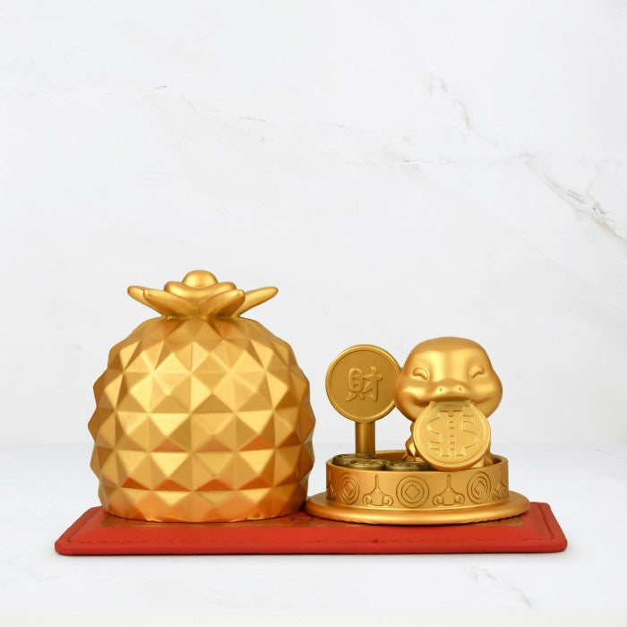 Prosperity Pineapple Snake - Symbol of Wealth Preservation for 2025 Year of Snake