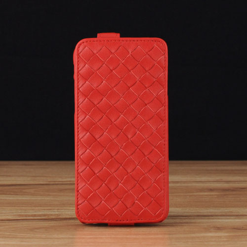 Down Flip Woven Leather Case