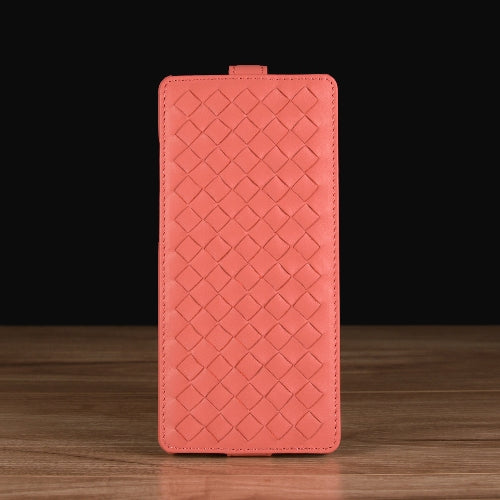 Down Flip Woven Leather Case